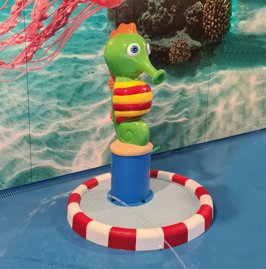 Zeepaard dierfiguur zwembad